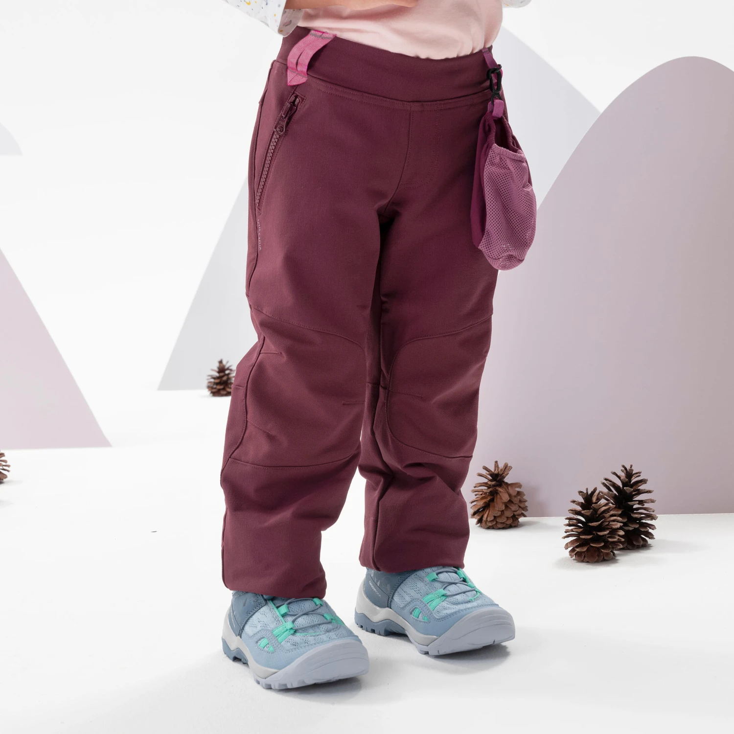 Quechua Kids’ Softshell Hiking Trousers - MH550 - Aged 2-6 5 Quechua Kids’ Softshell Hiking Trousers - MH550 - Aged 2-6 - Image 3