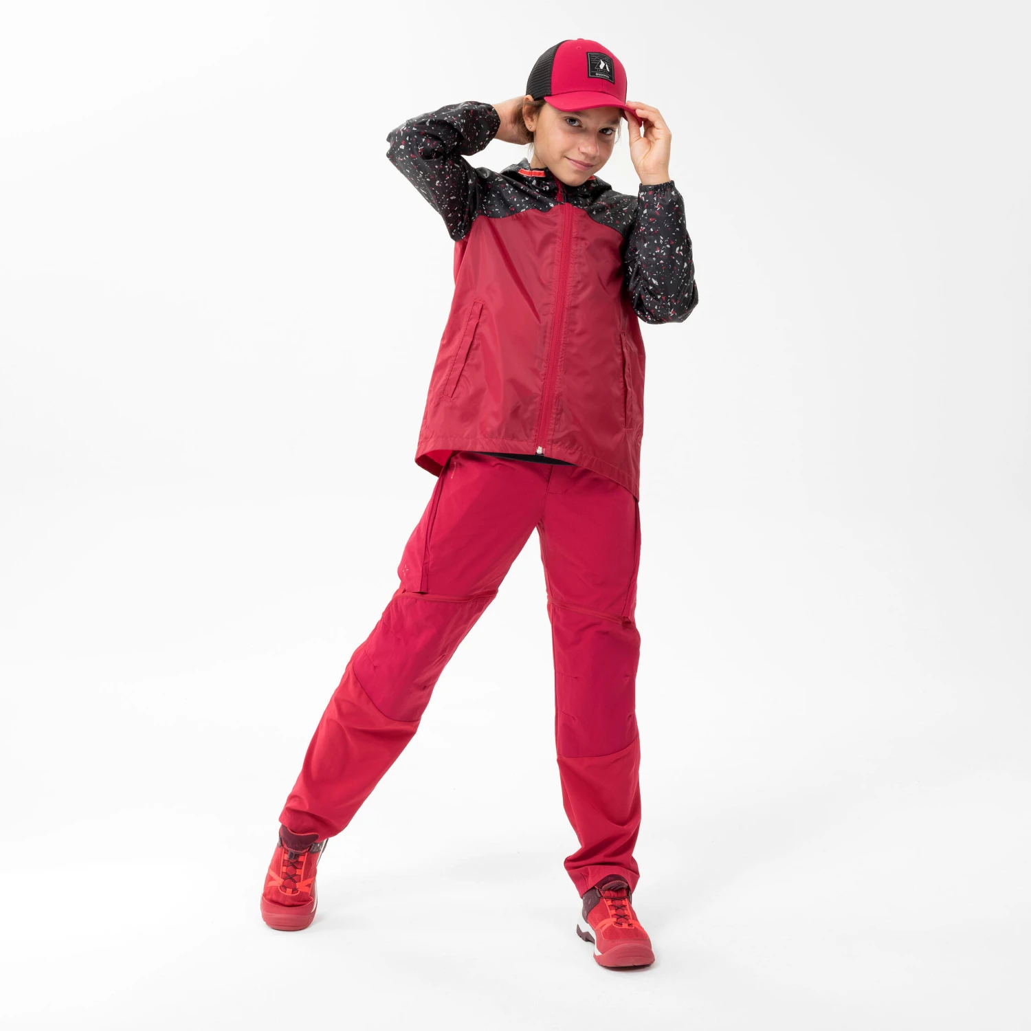 Quechua Kids’ Modulable Hiking Trousers MH500 Raspberry 7 5 Quechua Kids’ Modulable Hiking Trousers MH500 Raspberry 7 - Image 3