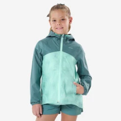 Quechua Kids' Hiking Waterproof Jacket MH150 7-15 Years -Quechua k158ff0d65dd846a5a8b30510ebacd59a