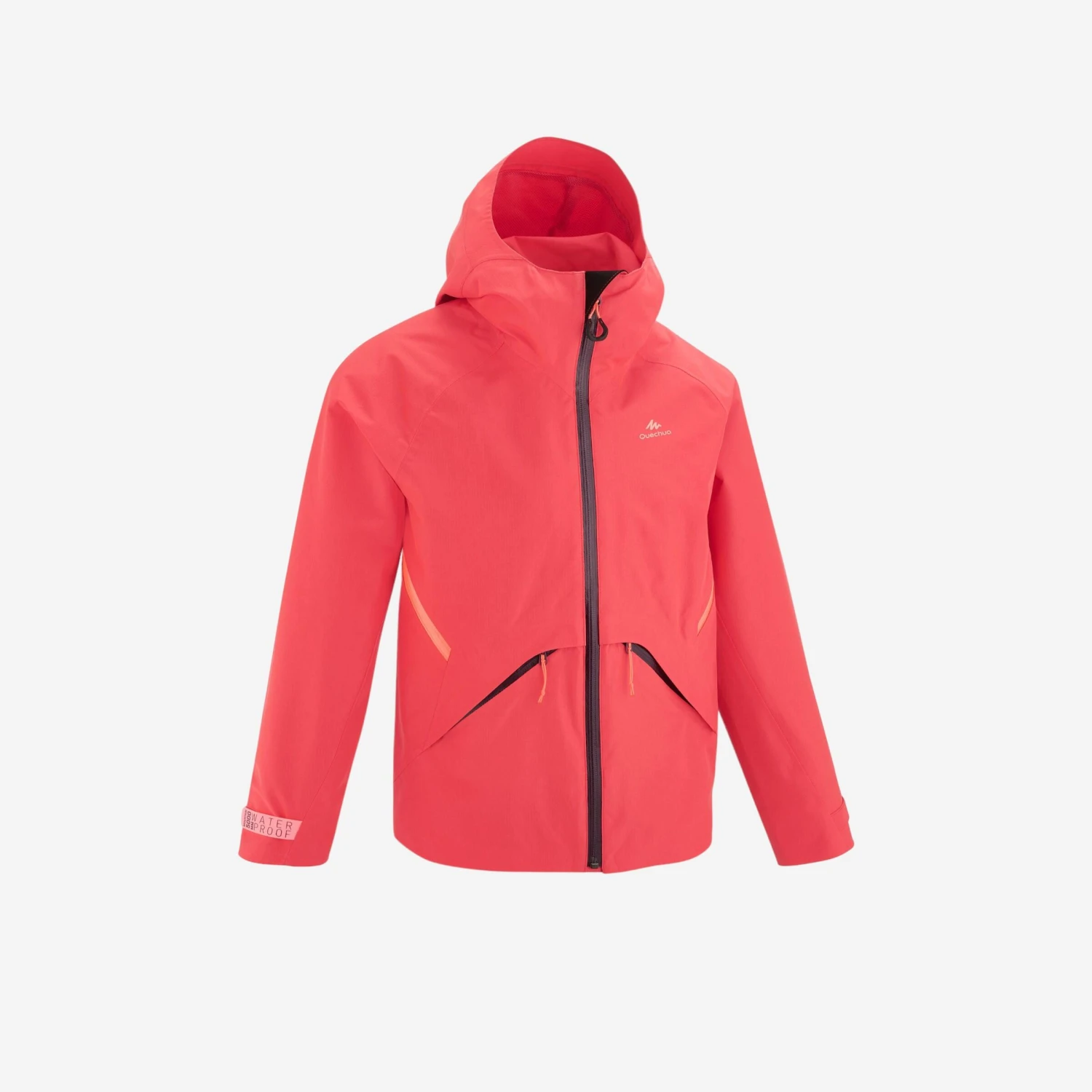 Quechua Kids’ Waterproof Hiking Jacket - MH550 - Coral - Age 7 3 Quechua Kids’ Waterproof Hiking Jacket - MH550 - Coral - Age 7
