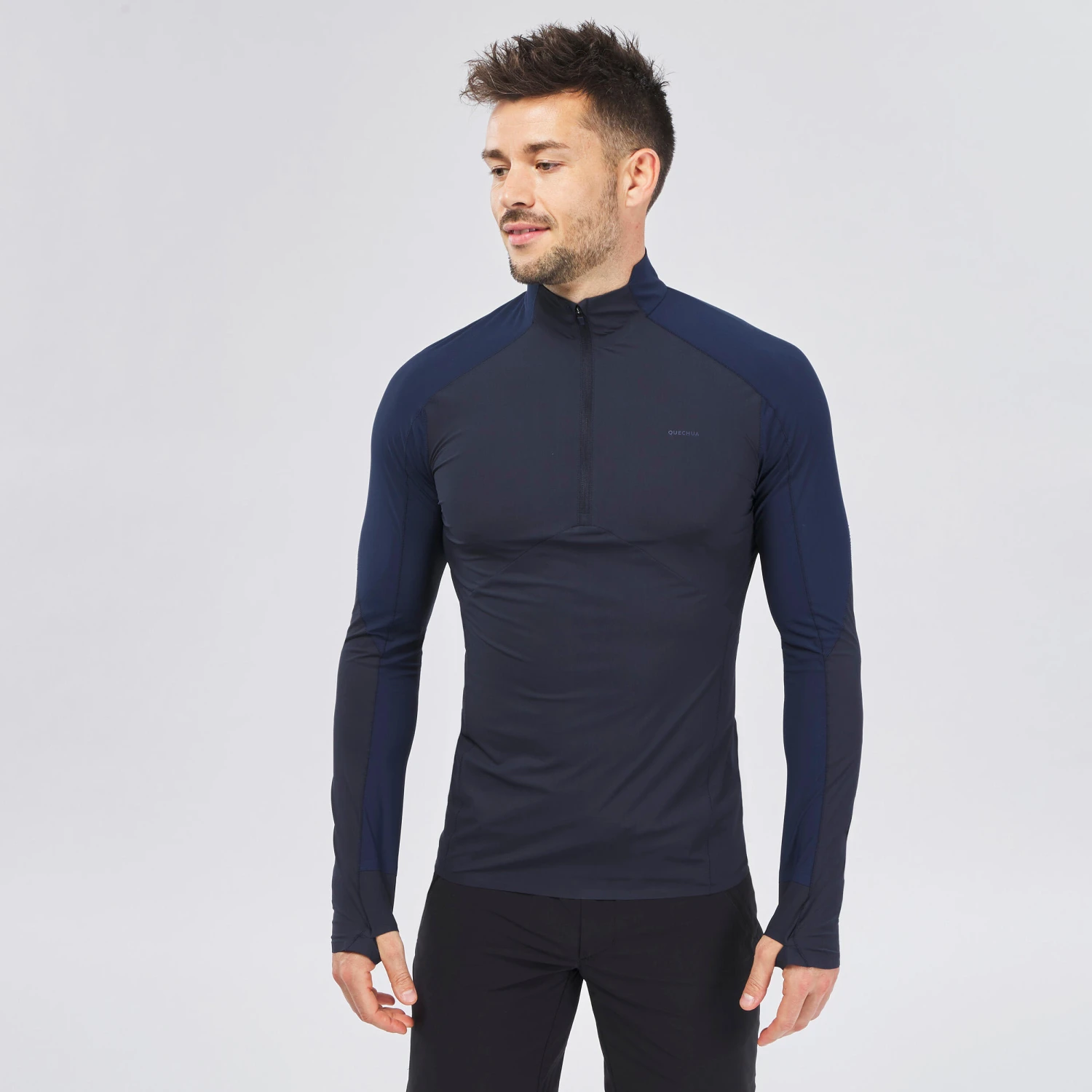 Quechua Men's Anti-UV Long-sleeved Hiking T-Shirt 5 Quechua Men's Anti-UV Long-sleeved Hiking T-Shirt - Image 3