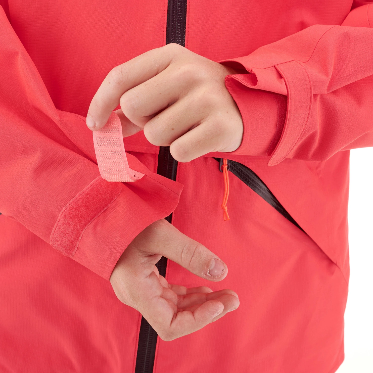 Quechua Kids’ Waterproof Hiking Jacket - MH550 - Coral - Age 7 8 Quechua Kids’ Waterproof Hiking Jacket - MH550 - Coral - Age 7 - Image 6