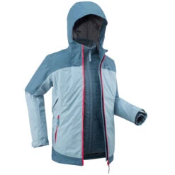 Quechua KIDS’ WARM AND WATERPROOF 3-in-1 HIKING JACKET - SH500 MT -10°C - 7