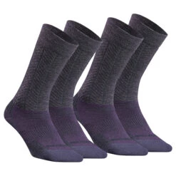 Quechua Warm Hiking Socks SH500 Mid 2 Pairs