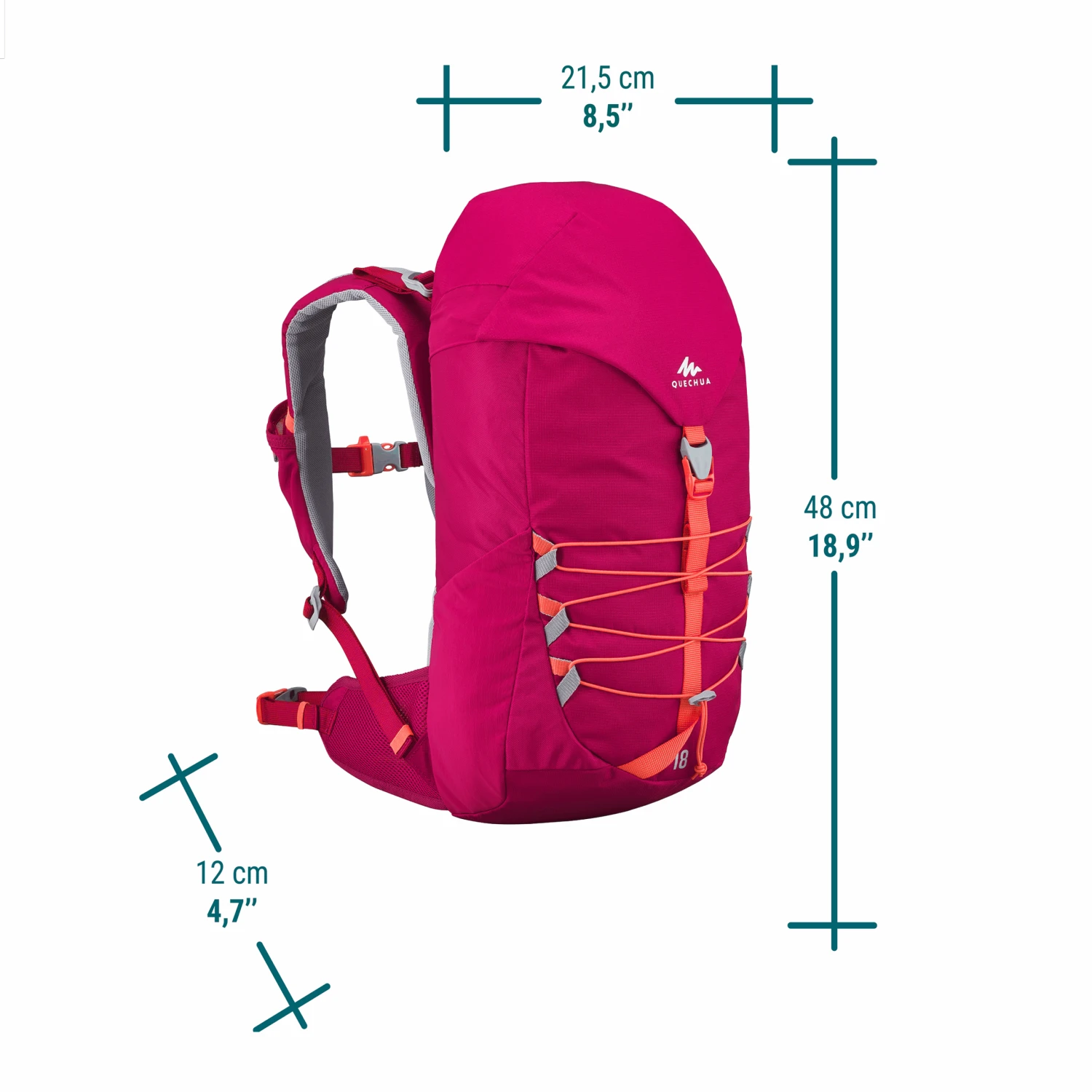 Quechua Kids' Hiking Backpack 18L 4 Quechua Kids' Hiking Backpack 18L - Image 2