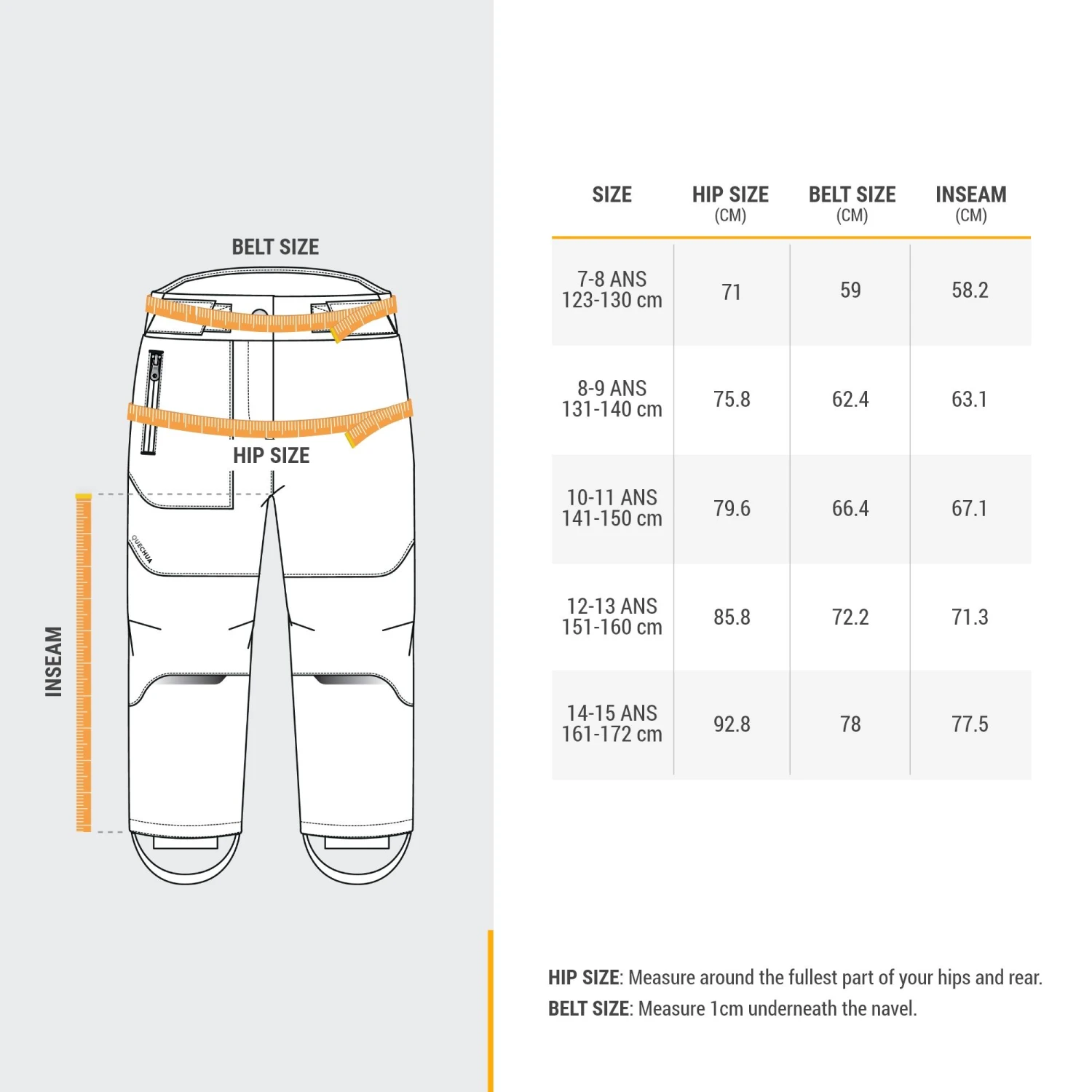 Quechua KIDS’ WARM WATER-REPELLENT HIKING TROUSERS - SH500 - MOUNTAIN 7 5 Quechua KIDS’ WARM WATER-REPELLENT HIKING TROUSERS - SH500 - MOUNTAIN 7 - Image 3